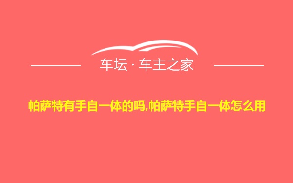 帕萨特有手自一体的吗,帕萨特手自一体怎么用