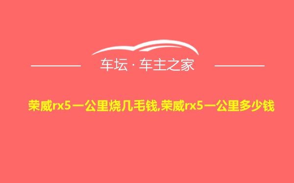 荣威rx5一公里烧几毛钱,荣威rx5一公里多少钱