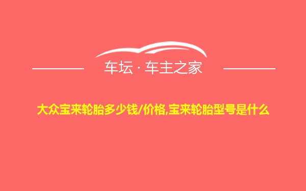 大众宝来轮胎多少钱/价格,宝来轮胎型号是什么