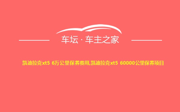 凯迪拉克xt5 6万公里保养费用,凯迪拉克xt5 60000公里保养项目