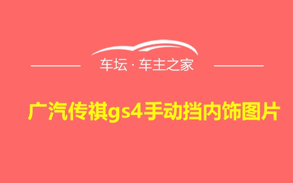 广汽传祺gs4手动挡内饰图片