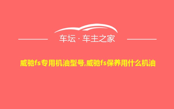 威驰fs专用机油型号,威驰fs保养用什么机油