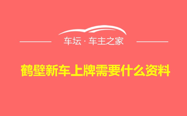 鹤壁新车上牌需要什么资料