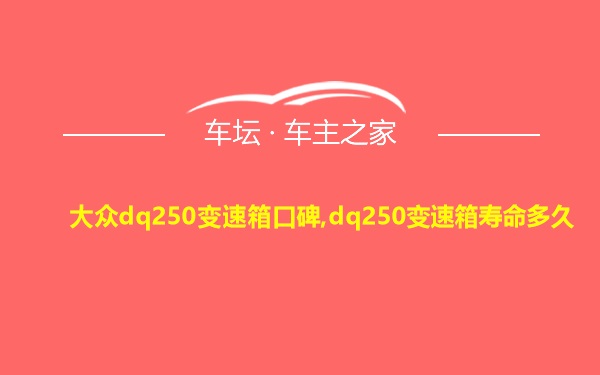 大众dq250变速箱口碑,dq250变速箱寿命多久