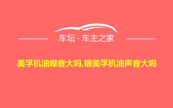 美孚机油噪音大吗,银美孚机油声音大吗