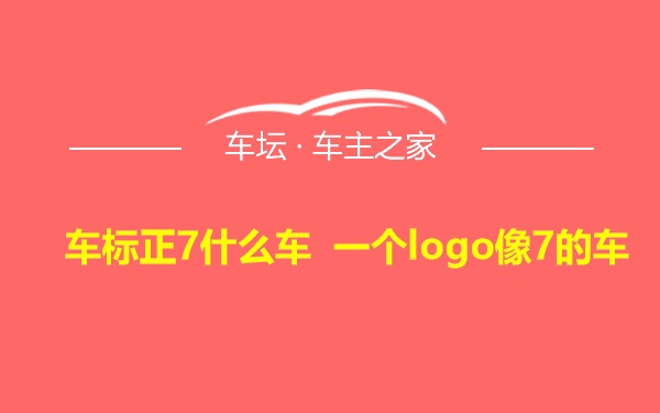 车标正7什么车 一个logo像7的车