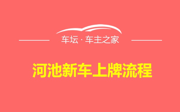 河池新车上牌流程