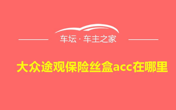 大众途观保险丝盒acc在哪里