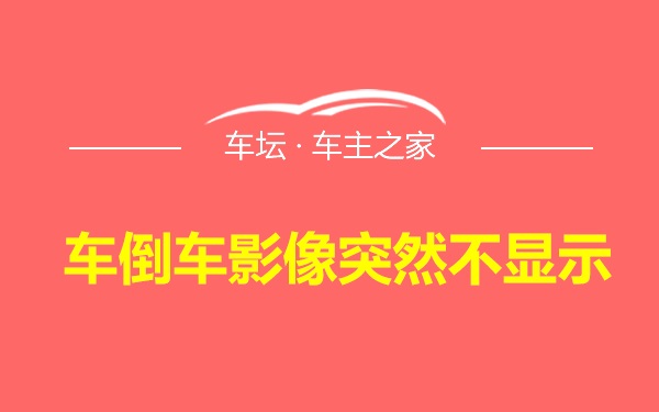 车倒车影像突然不显示