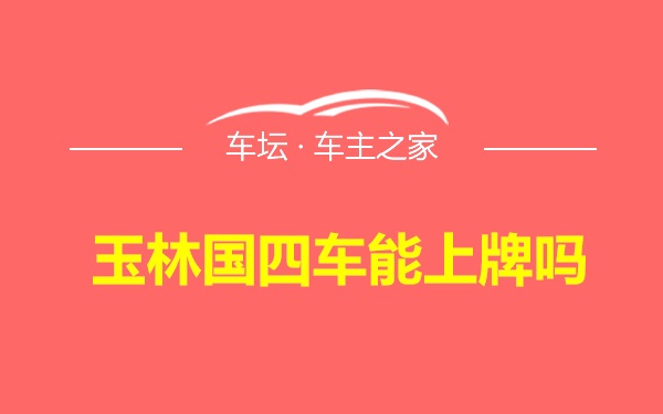 玉林国四车能上牌吗