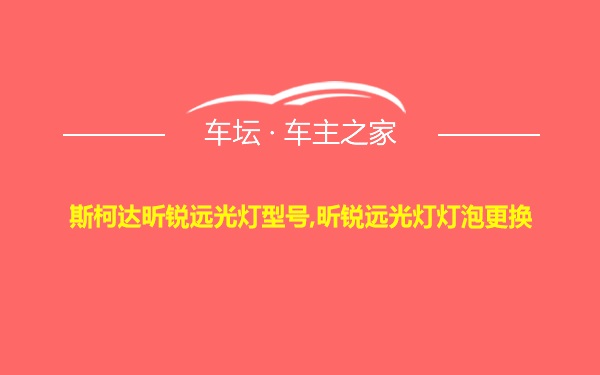 斯柯达昕锐远光灯型号,昕锐远光灯灯泡更换