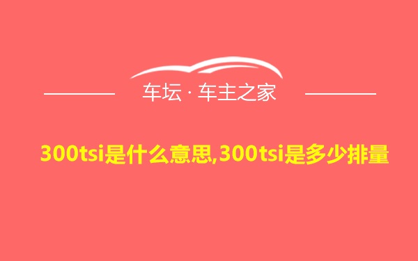 300tsi是什么意思,300tsi是多少排量