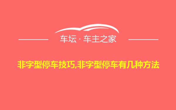 非字型停车技巧,非字型停车有几种方法