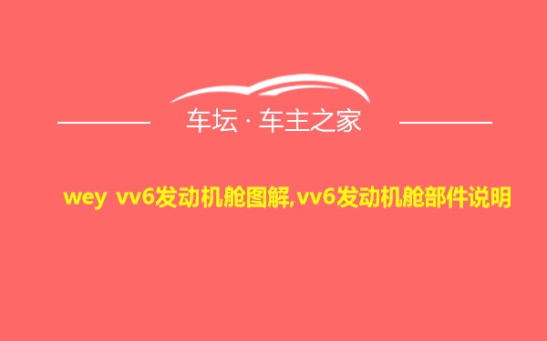 wey vv6发动机舱图解,vv6发动机舱部件说明