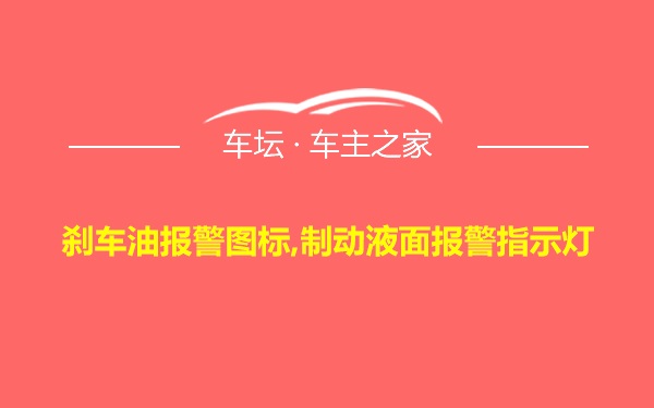 刹车油报警图标,制动液面报警指示灯