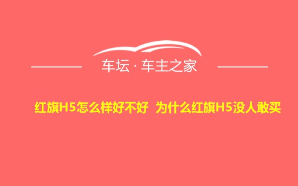 红旗H5怎么样好不好 为什么红旗H5没人敢买