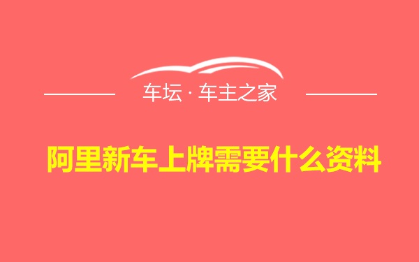 阿里新车上牌需要什么资料