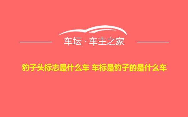 豹子头标志是什么车 车标是豹子的是什么车