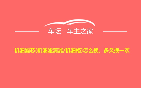 机油滤芯(机油滤清器/机油格)怎么换、多久换一次