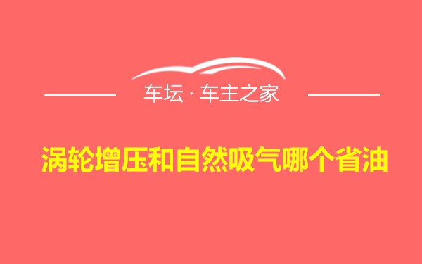 涡轮增压和自然吸气哪个省油