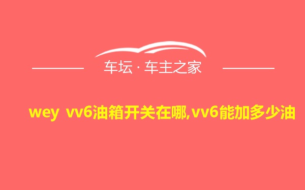 wey vv6油箱开关在哪,vv6能加多少油