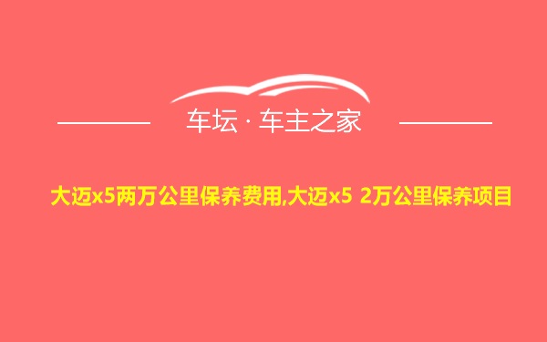 大迈x5两万公里保养费用,大迈x5 2万公里保养项目