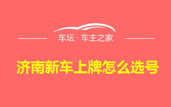 济南新车上牌怎么选号