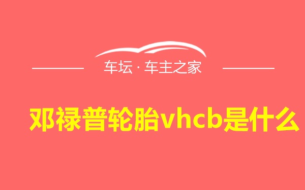 邓禄普轮胎vhcb是什么