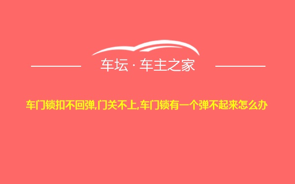 车门锁扣不回弹,门关不上,车门锁有一个弹不起来怎么办