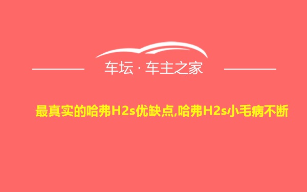 最真实的哈弗H2s优缺点,哈弗H2s小毛病不断