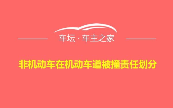 非机动车在机动车道被撞责任划分