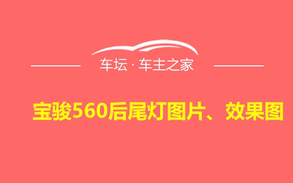 宝骏560后尾灯图片、效果图