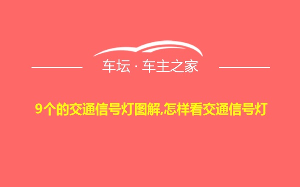 9个的交通信号灯图解,怎样看交通信号灯