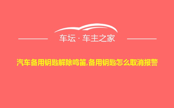 汽车备用钥匙解除鸣笛,备用钥匙怎么取消报警