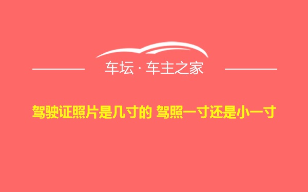 驾驶证照片是几寸的 驾照一寸还是小一寸