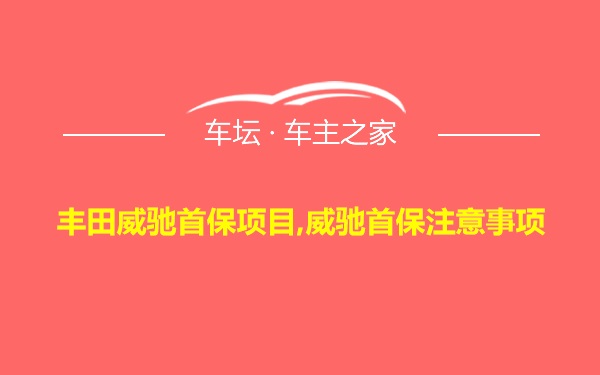 丰田威驰首保项目,威驰首保注意事项