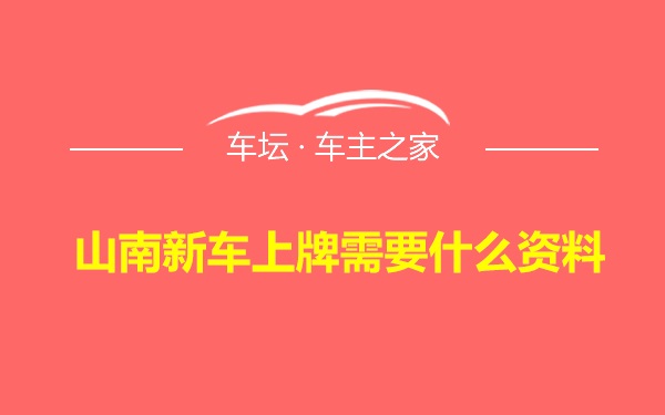 山南新车上牌需要什么资料