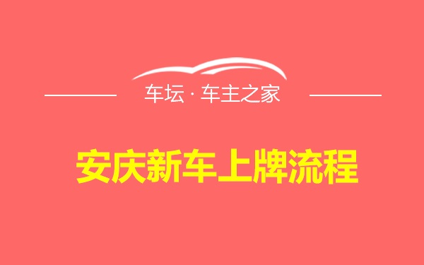 安庆新车上牌流程