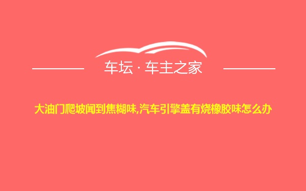 大油门爬坡闻到焦糊味,汽车引擎盖有烧橡胶味怎么办