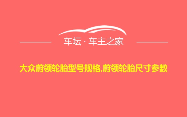 大众蔚领轮胎型号规格,蔚领轮胎尺寸参数