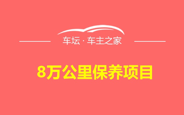 8万公里保养项目