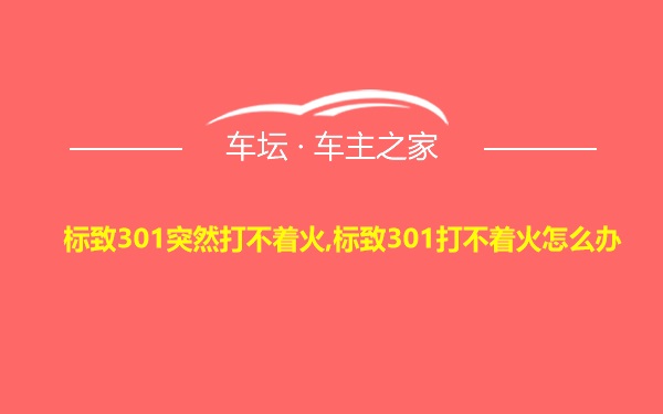 标致301突然打不着火,标致301打不着火怎么办