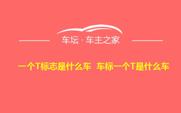 一个T标志是什么车 车标一个T是什么车