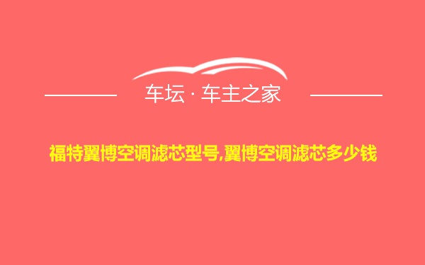 福特翼博空调滤芯型号,翼博空调滤芯多少钱