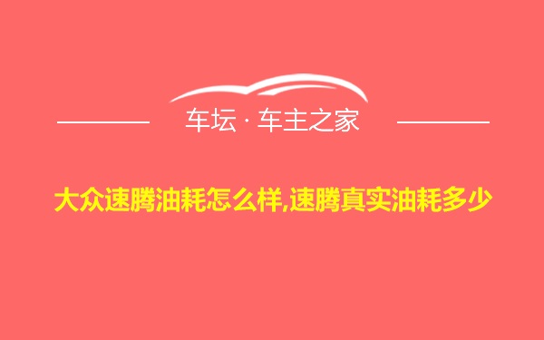 大众速腾油耗怎么样,速腾真实油耗多少