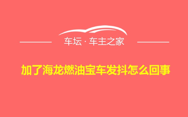 加了海龙燃油宝车发抖怎么回事