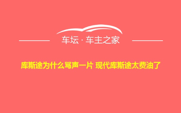 库斯途为什么骂声一片 现代库斯途太费油了