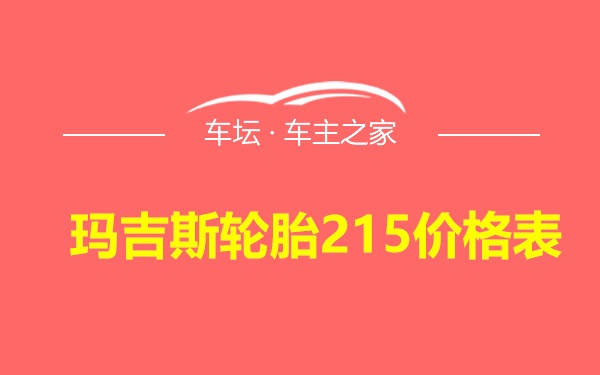 玛吉斯轮胎215价格表