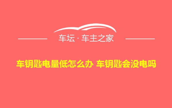 车钥匙电量低怎么办 车钥匙会没电吗