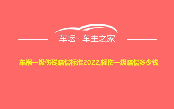 车祸一级伤残赔偿标准2022,轻伤一级赔偿多少钱